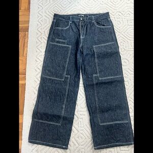 Dark denim contrast jeans